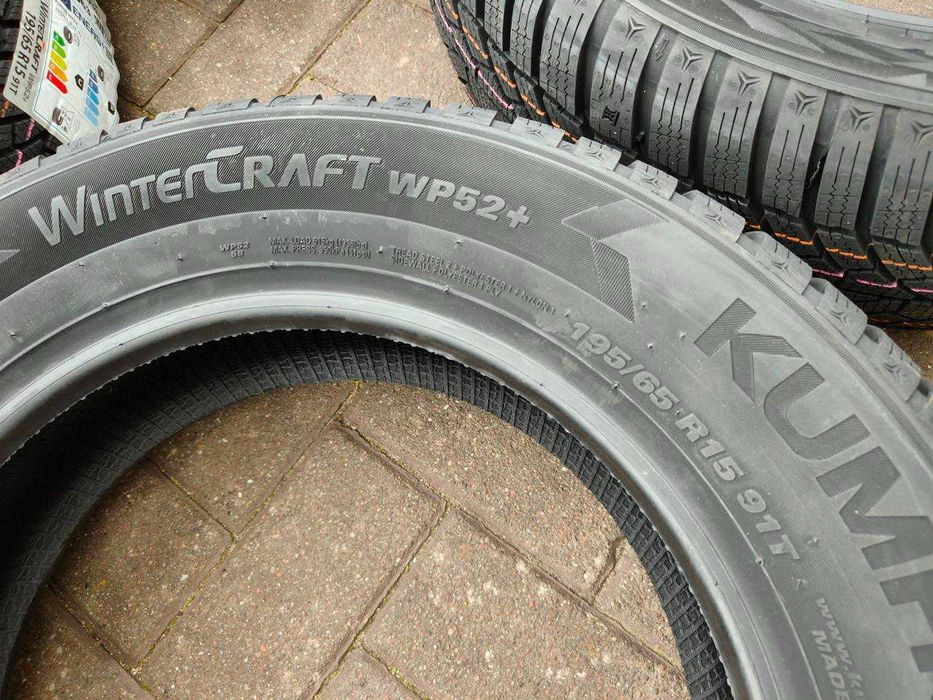195/65 91T R15 KUMHO WinterKraft WP52+ 2025r NOWE Zimowe Opony 4szt