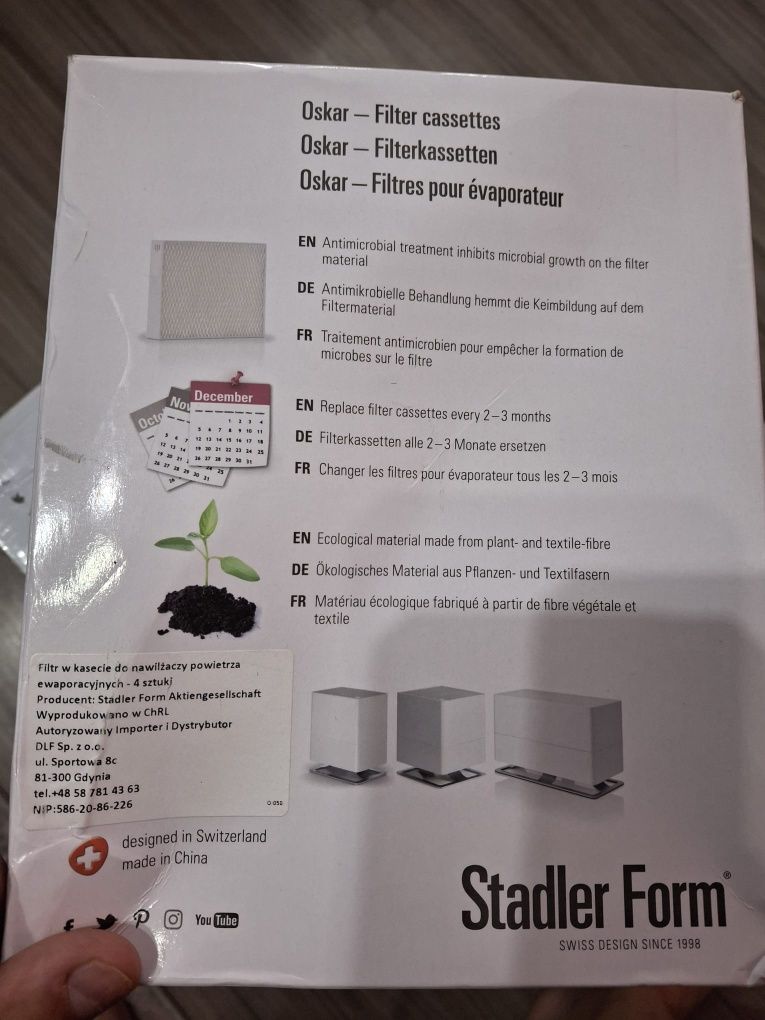 Zestaw nawilżacz powietrza Stadler Form  Oskar i 2 filtry
