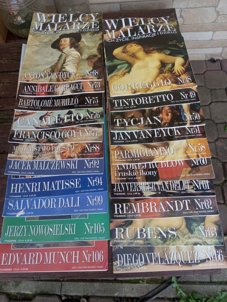 Gazeta Wielcy malarze zestaw 21 numerów kolekcje unikat oryginał
