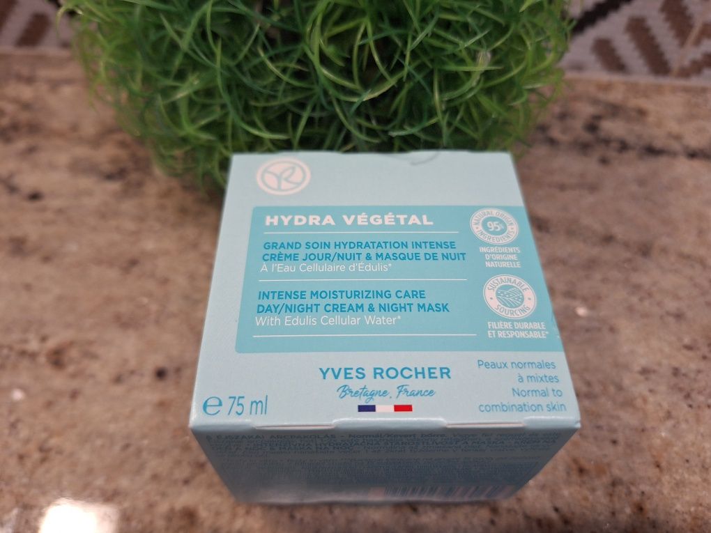 Krem silnie nawilżający na dzień noc maska Yves Rocher 75ml duży Nowy