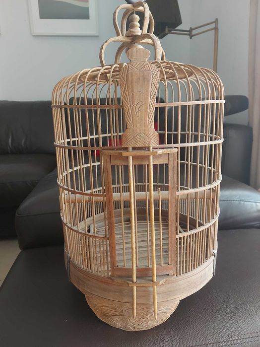 Gaiola Madeira Decorativa