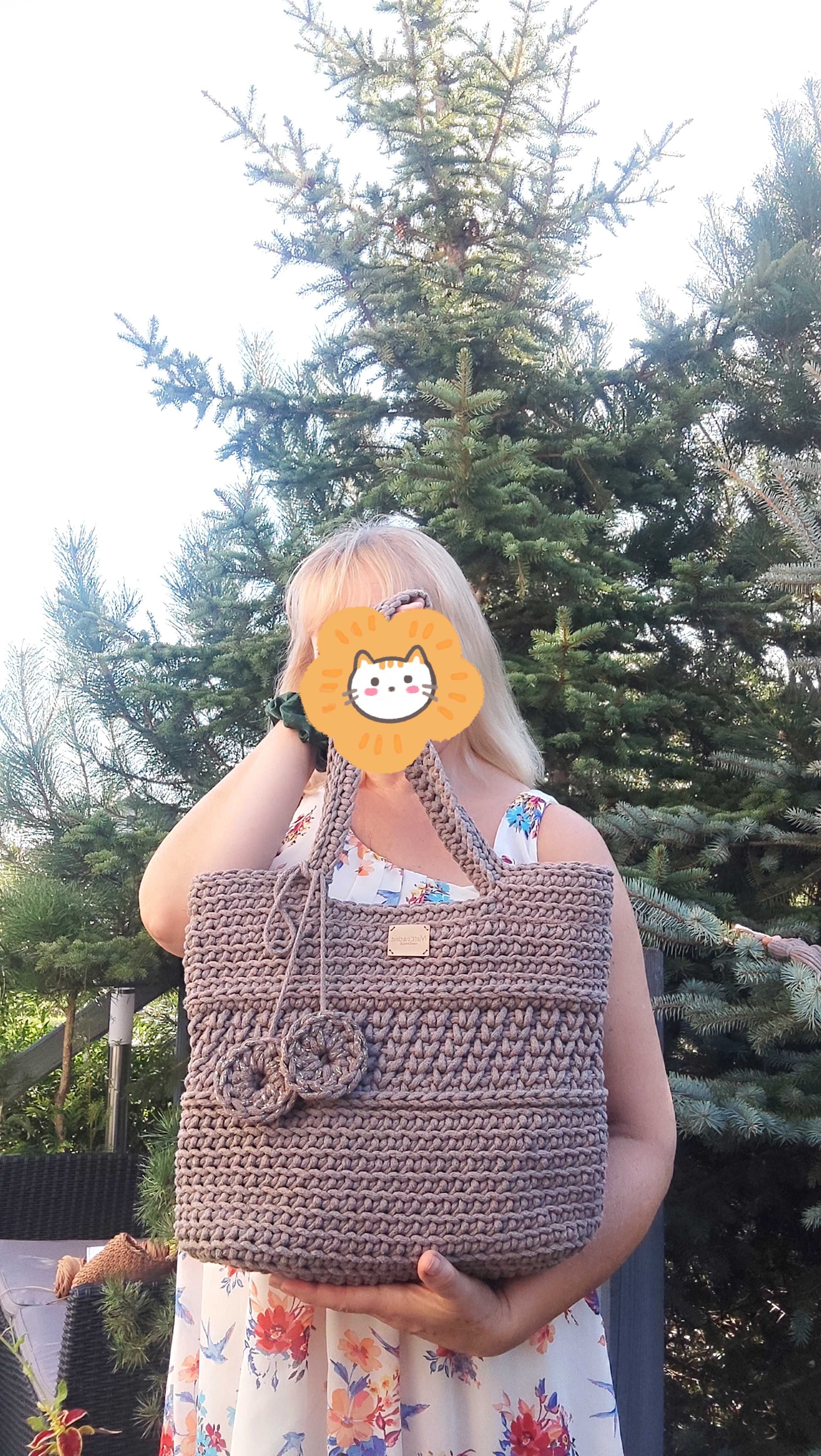 Torebka ze sznurka handmade