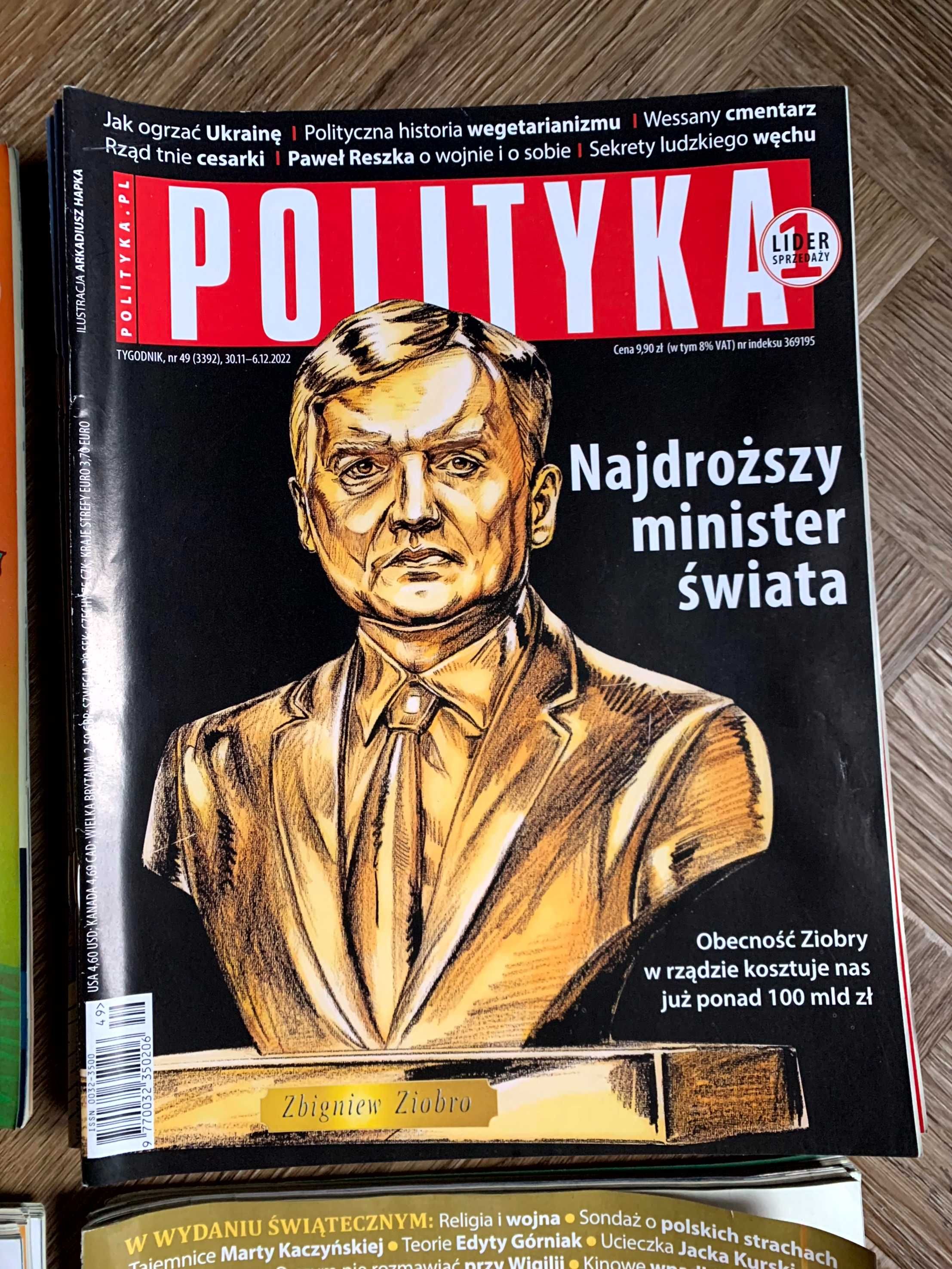 Polityka tygodnik gazeta czasopismo rocznik 2022 17 numerów stan BDB