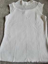 Bluzka biała ażurowa  r. 134-140
