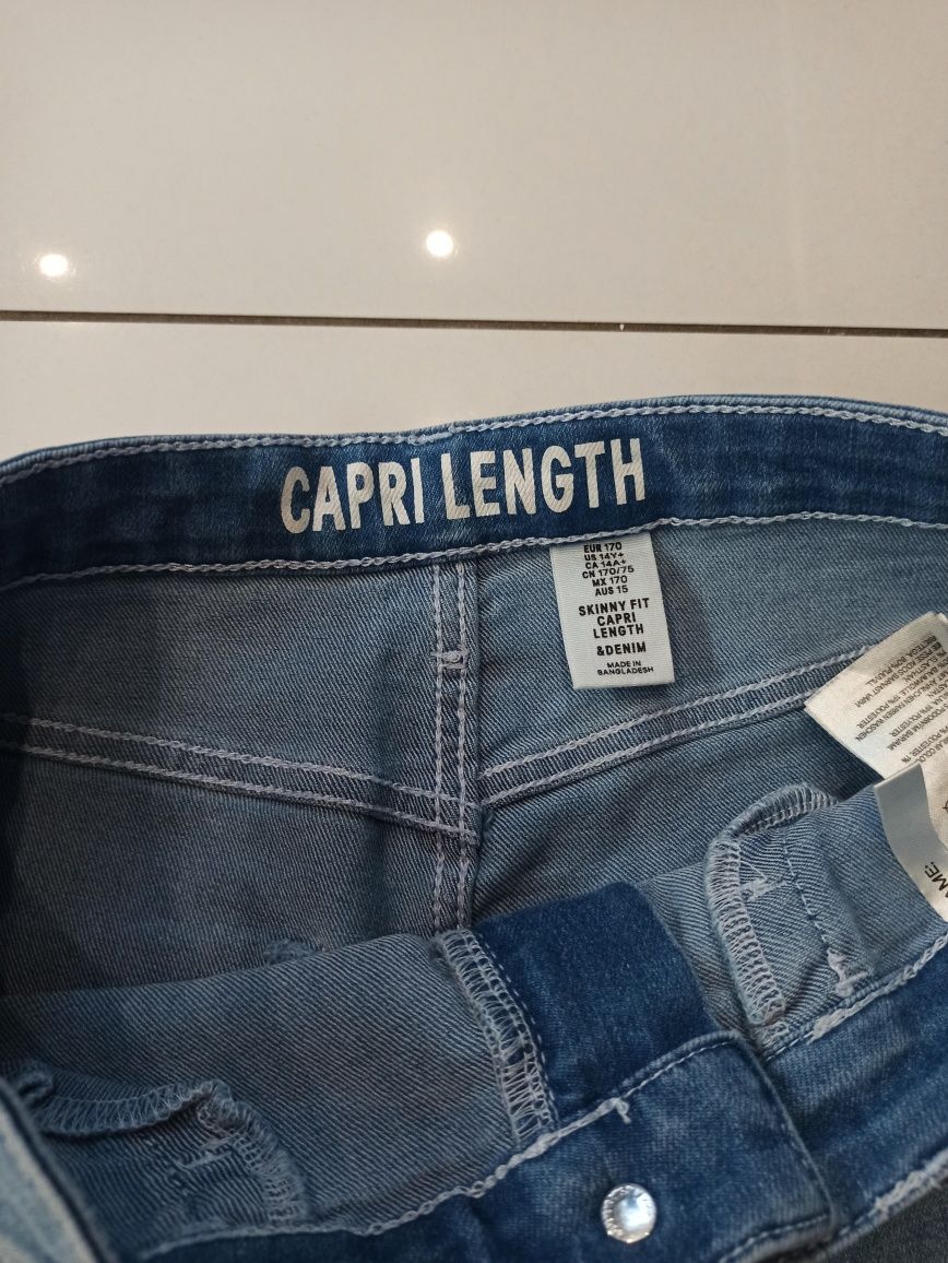 Spodnie 3/4 rozm 164/170 denim