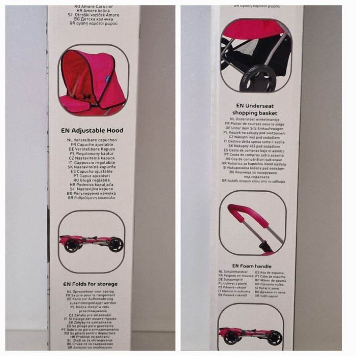 Візок для ляльки Chicco Amore Dolls Pram Рожева