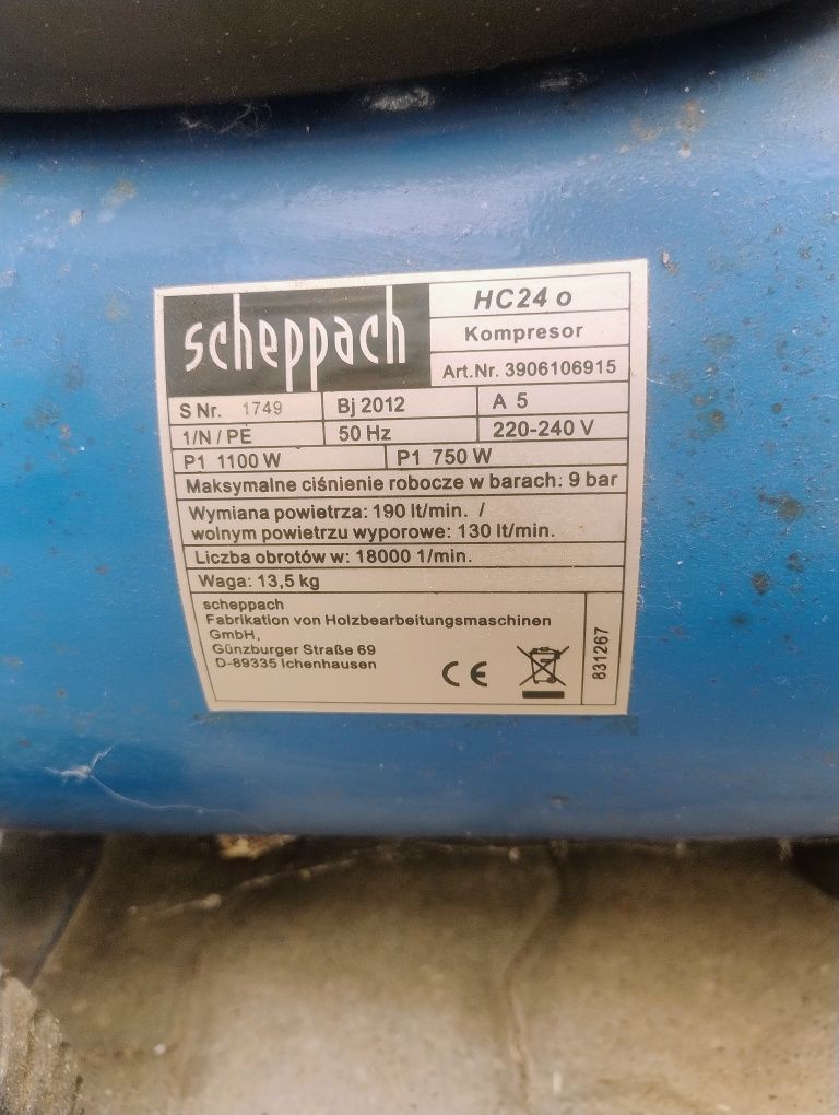 kompresor bezolejowy scheppach