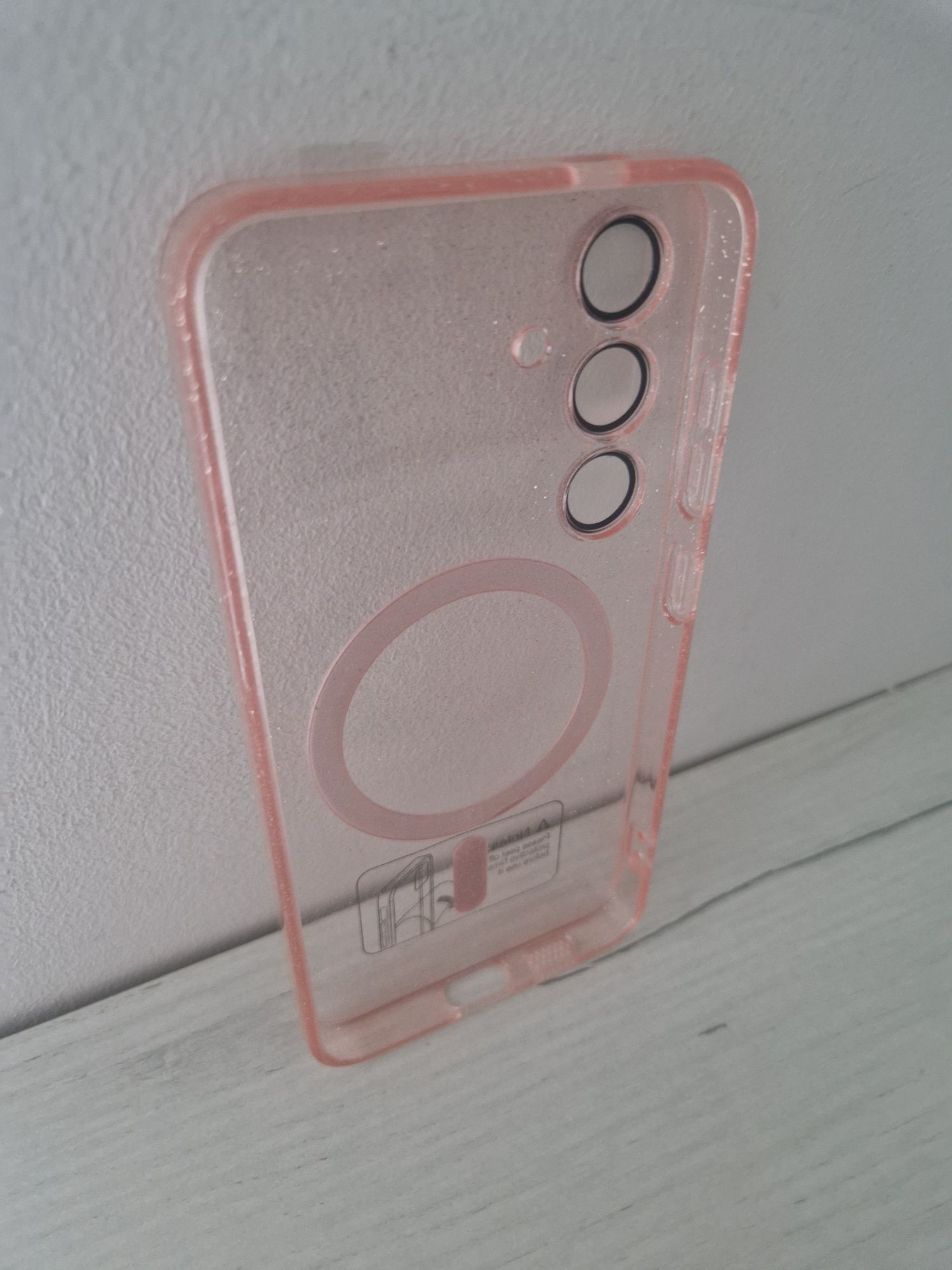 Glitter Magsafe Case do Samsung Galaxy S23 różowy clear