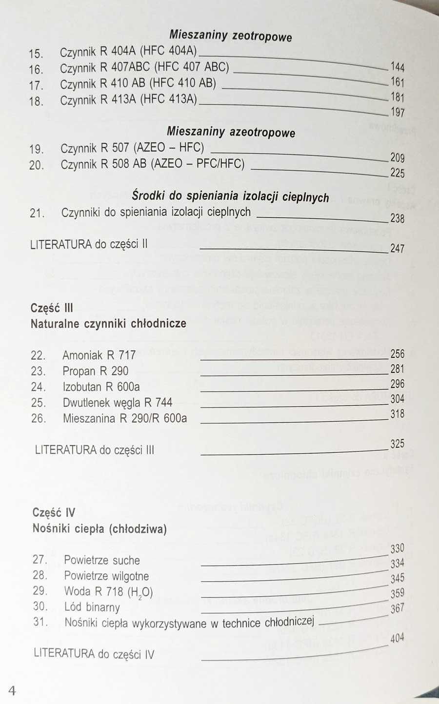 chłodnictwo klimatyzacja Nowe czynniki chłodnicze i nośniki ciepła