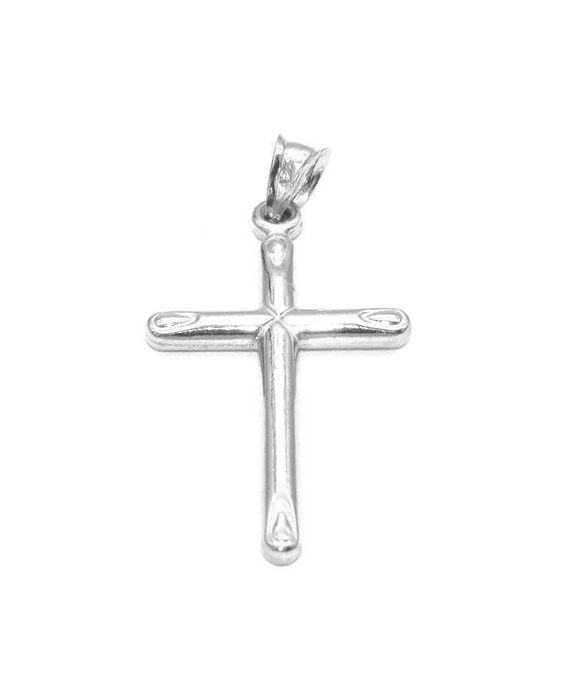 Złoty krzyż z białego złota -Kr/6.