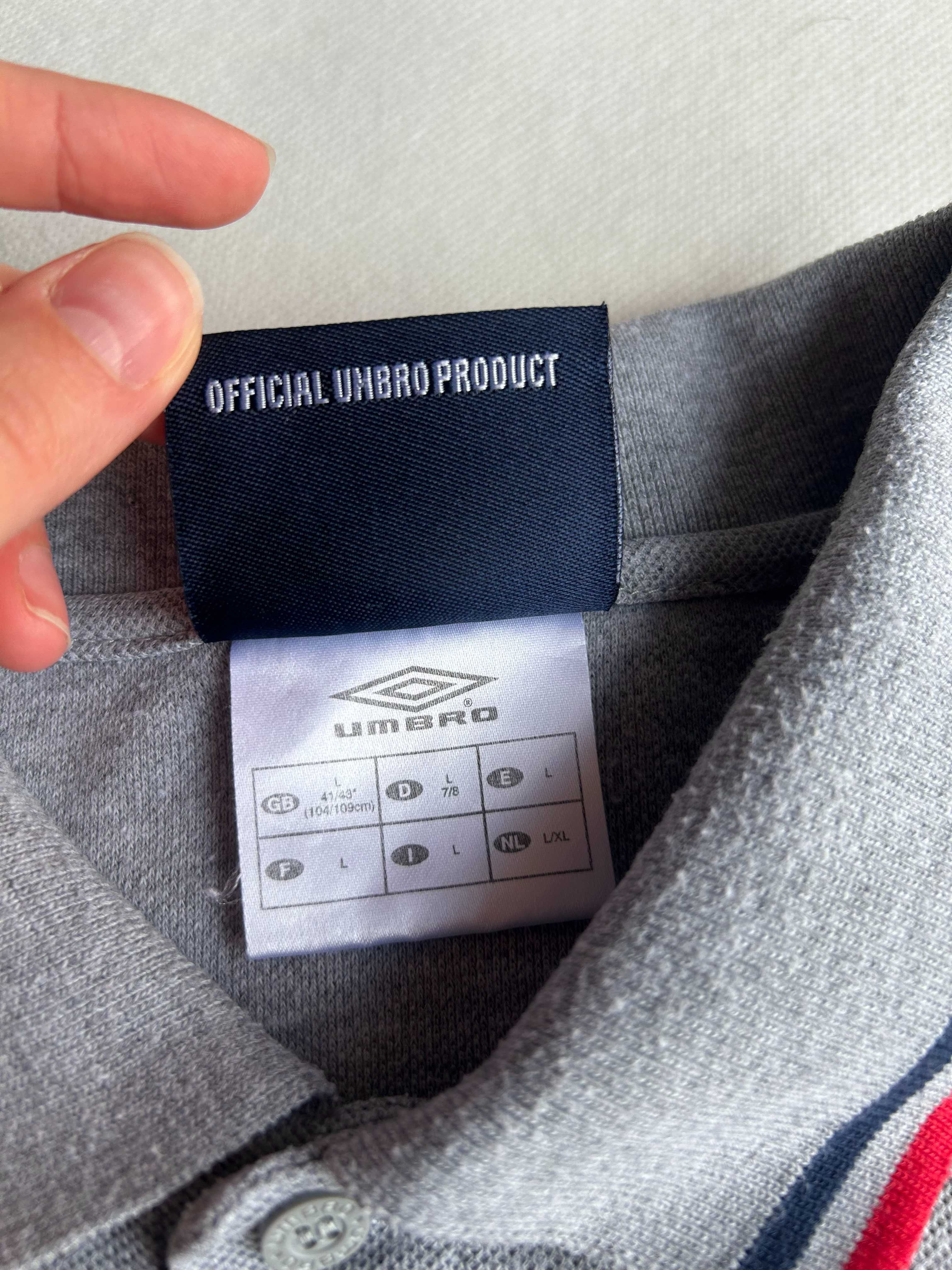 UMBRO Szara koszulka polo rozmiar L