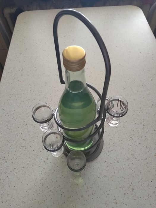 Opakowanie stojak metalowy do wódki wina kieliszków
