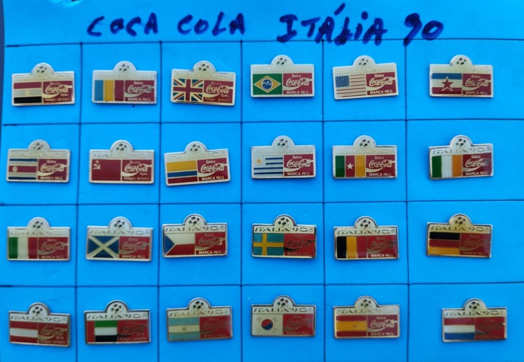 Campeonato Itália 90 com o patrocínio da Coca-Cola