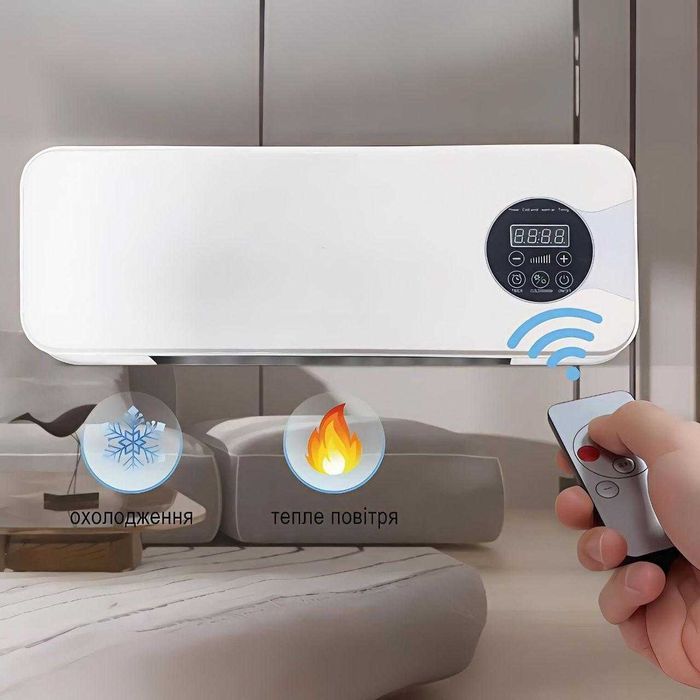 Настенный   тепловентилятор с пультом охлаждение/обогрев 1800W