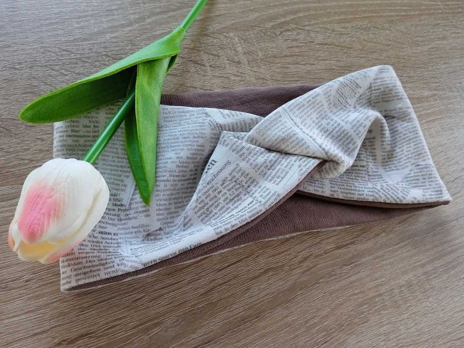 Opaska damska jesienna na głowę handmade