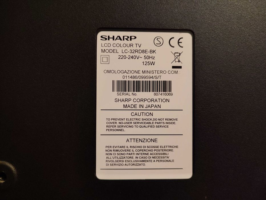 Телевізор 32" Sharp Aquos LC-32RD8E-BK