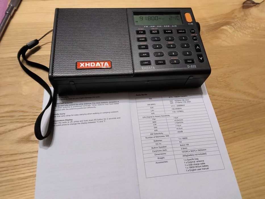 Радіоприймач XHDATA D-808