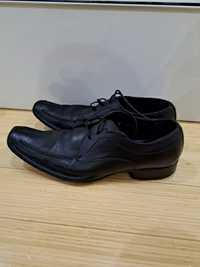 Pantofle skórzane czarne rozmiar 44