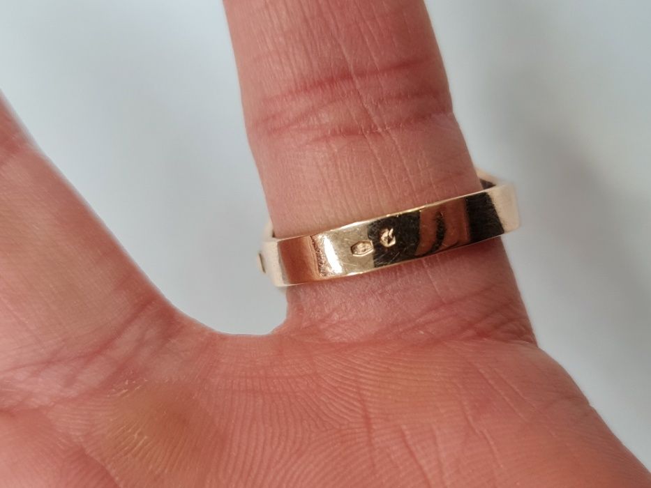 Ręcznie robiony złoty pierścionek damski/ 585/ 14.08 gram/ R19