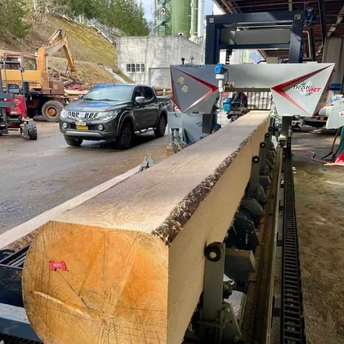 Trak taśmowy wysokowydajny koła 800mm piła60mm średnica 140cm TRAK-MET