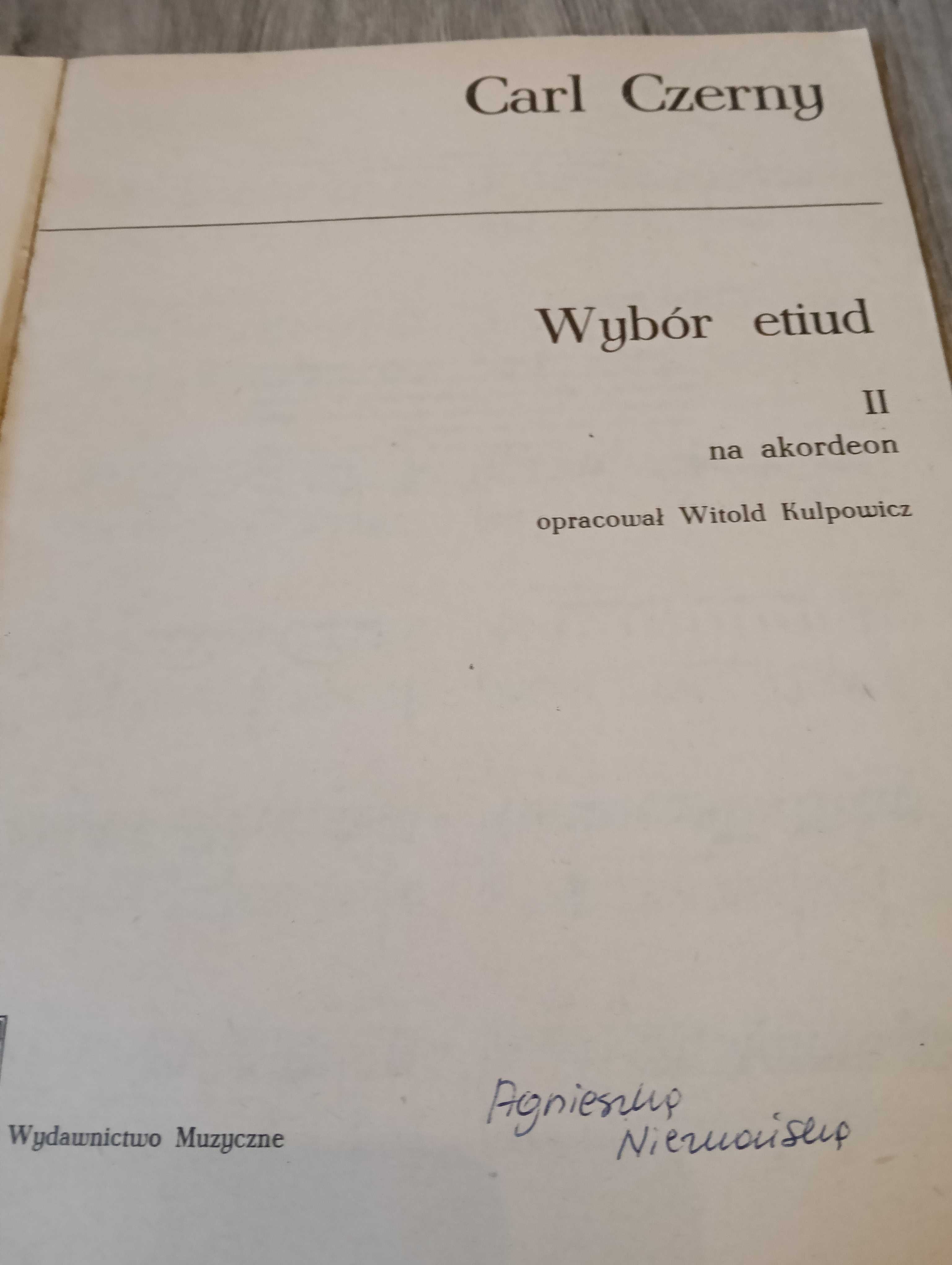 Carl Czerny wybór etiud na akordeon cz2