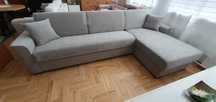 Narożnik 304cm spanie na materacu 160 "stelaż włoski" szary SOLA -40%
