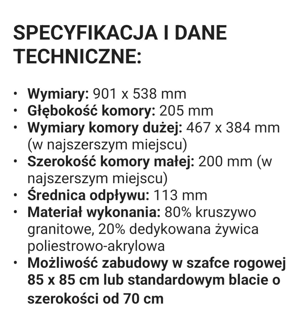 NOWY zlewozmywak plus bateria