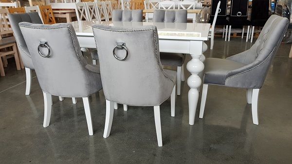 Krzesło glamour chesterfield wygodne nowe PRODUCENT welur szare