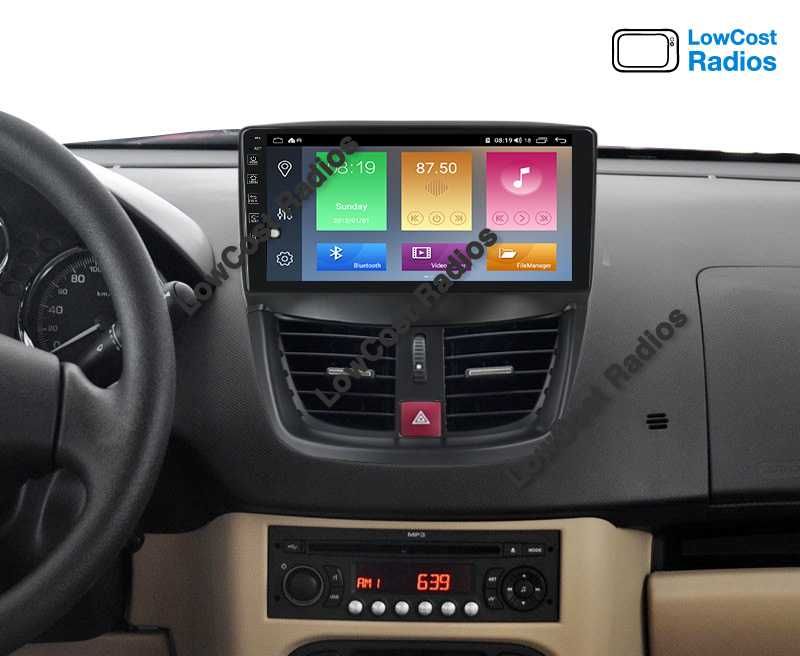 Auto Rádio 9' PEUGEOT 207 | GPS ANDROID Bluetooth USB APPS WIFI