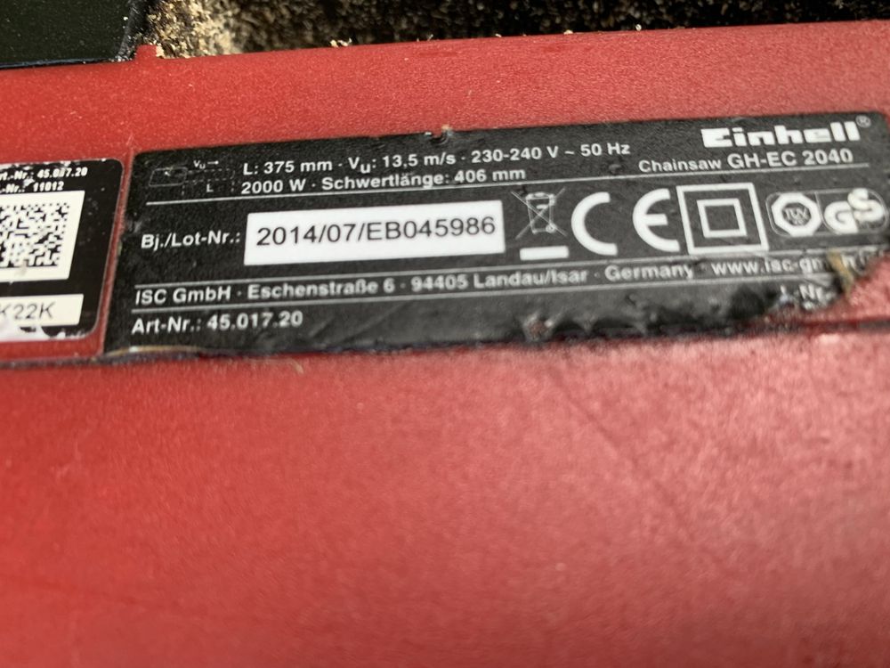 Einhell GH-EC2040 Piła łańcuchowa 2000W