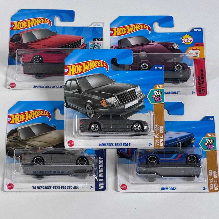 Машинки Hot Wheels Mercedes-Benz 500 E '70s vs. '90s  Хот вілс БМВ