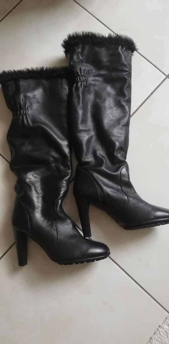 Nowe kozaki skóra naturalna Zara r. 38