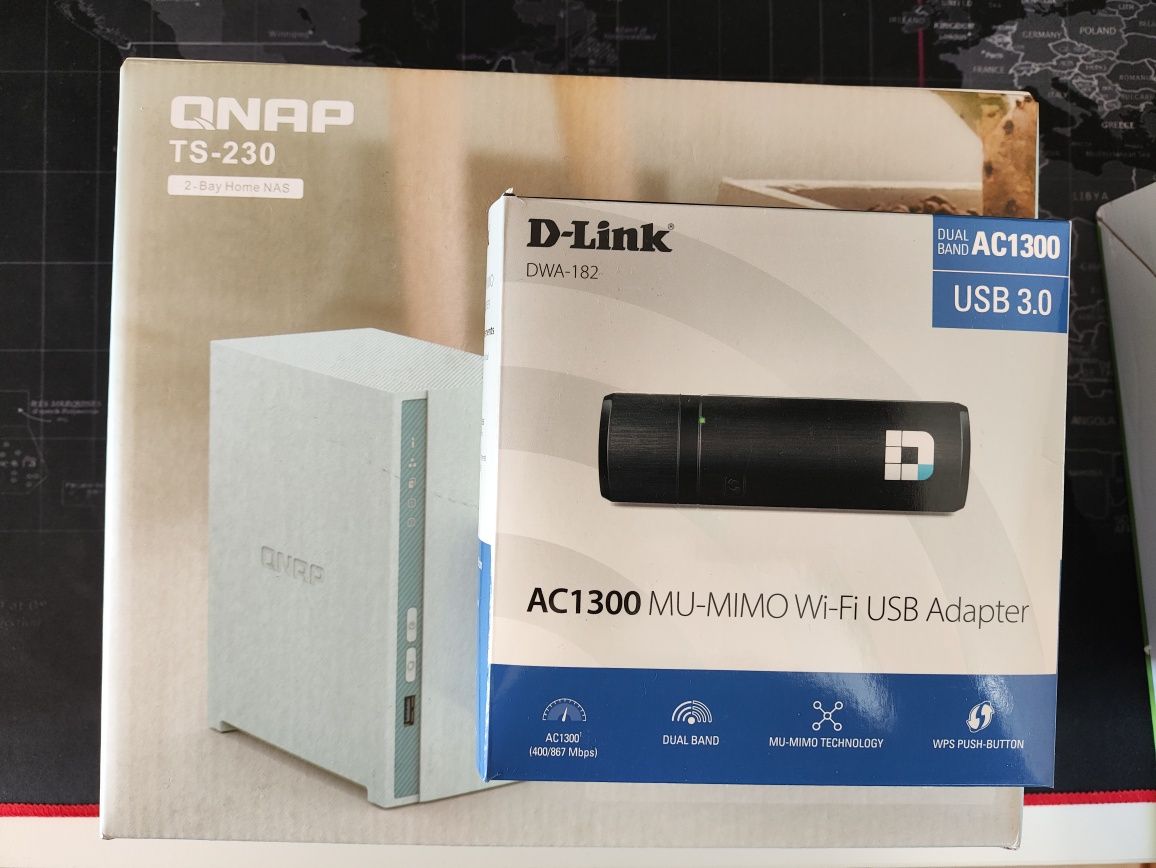 Serwer NAS Qnap ts230+ dongle wifi dlink