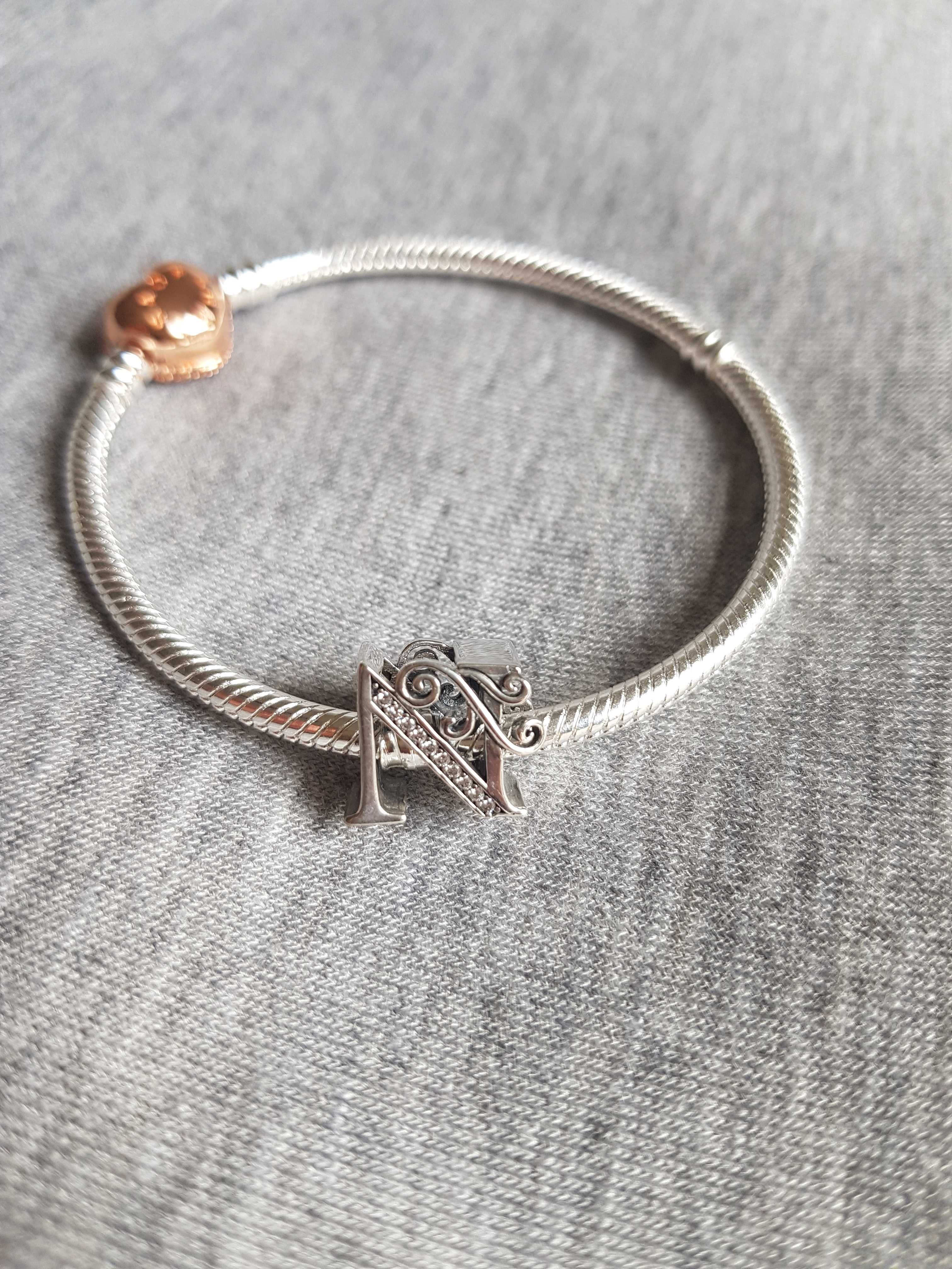 Charms Do Pandora Koralik ROŻNE WZORY Literki H/ I/ N/ O/ P/ S/ Z 925