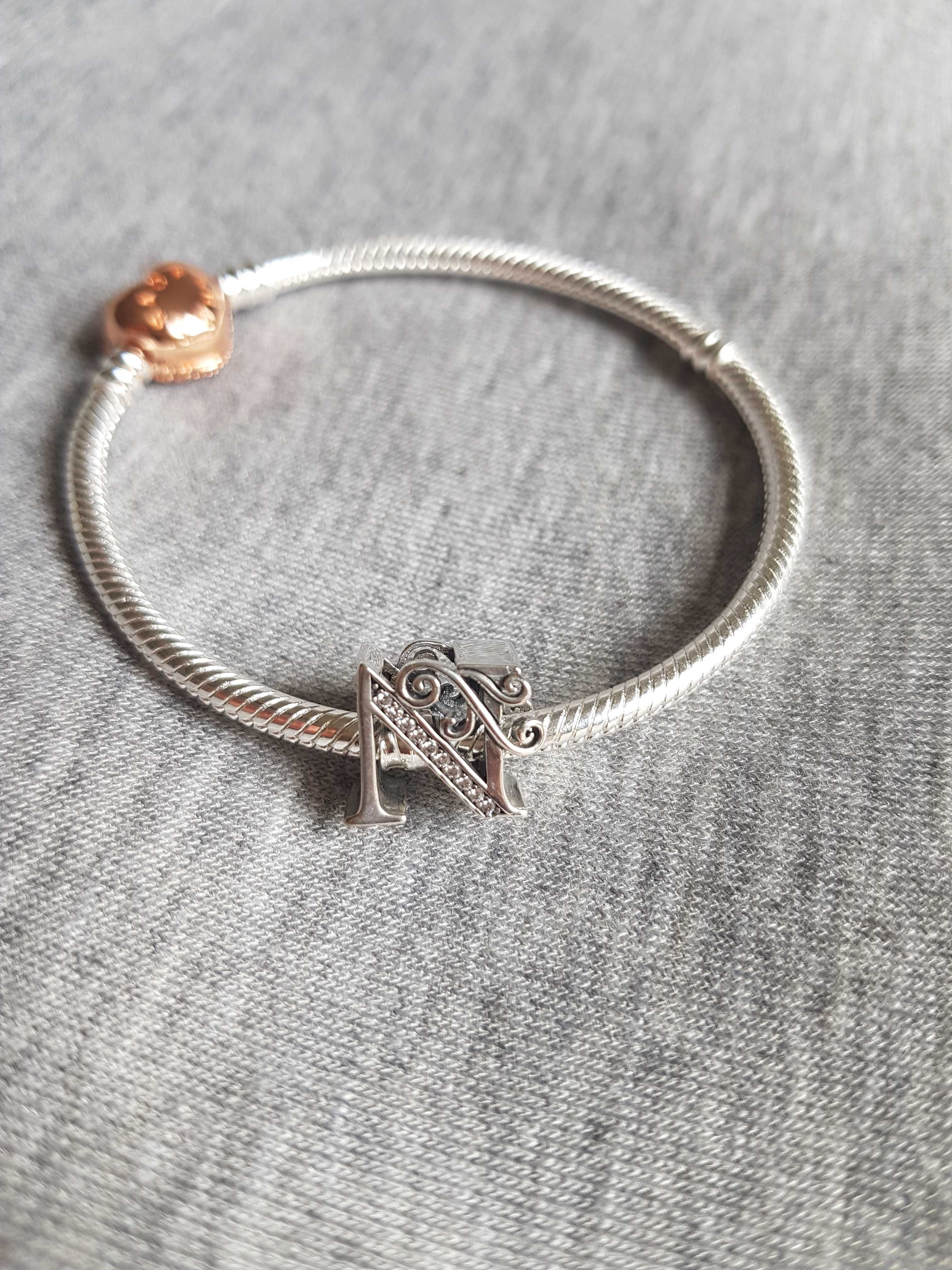 Charms Do Pandora Koralik ROŻNE WZORY Literki H/ I/ O/ P/ N/ S/ Z 925