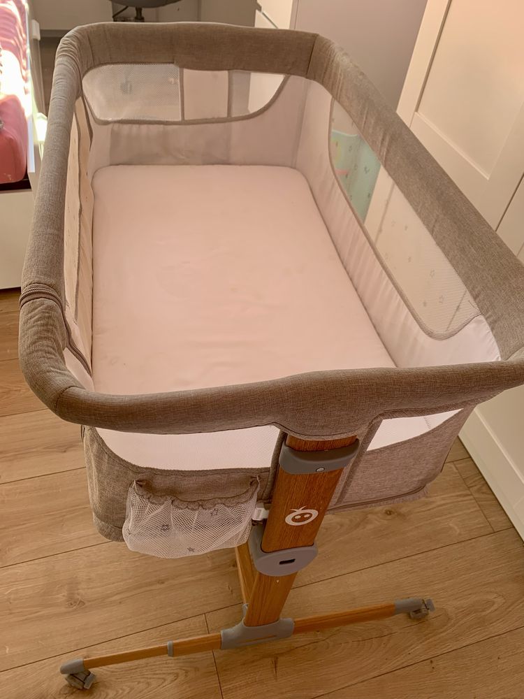 MoMi SMART BED łóżeczko 4w1 dostawka