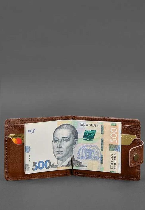 Шкіряне портмоне затискач