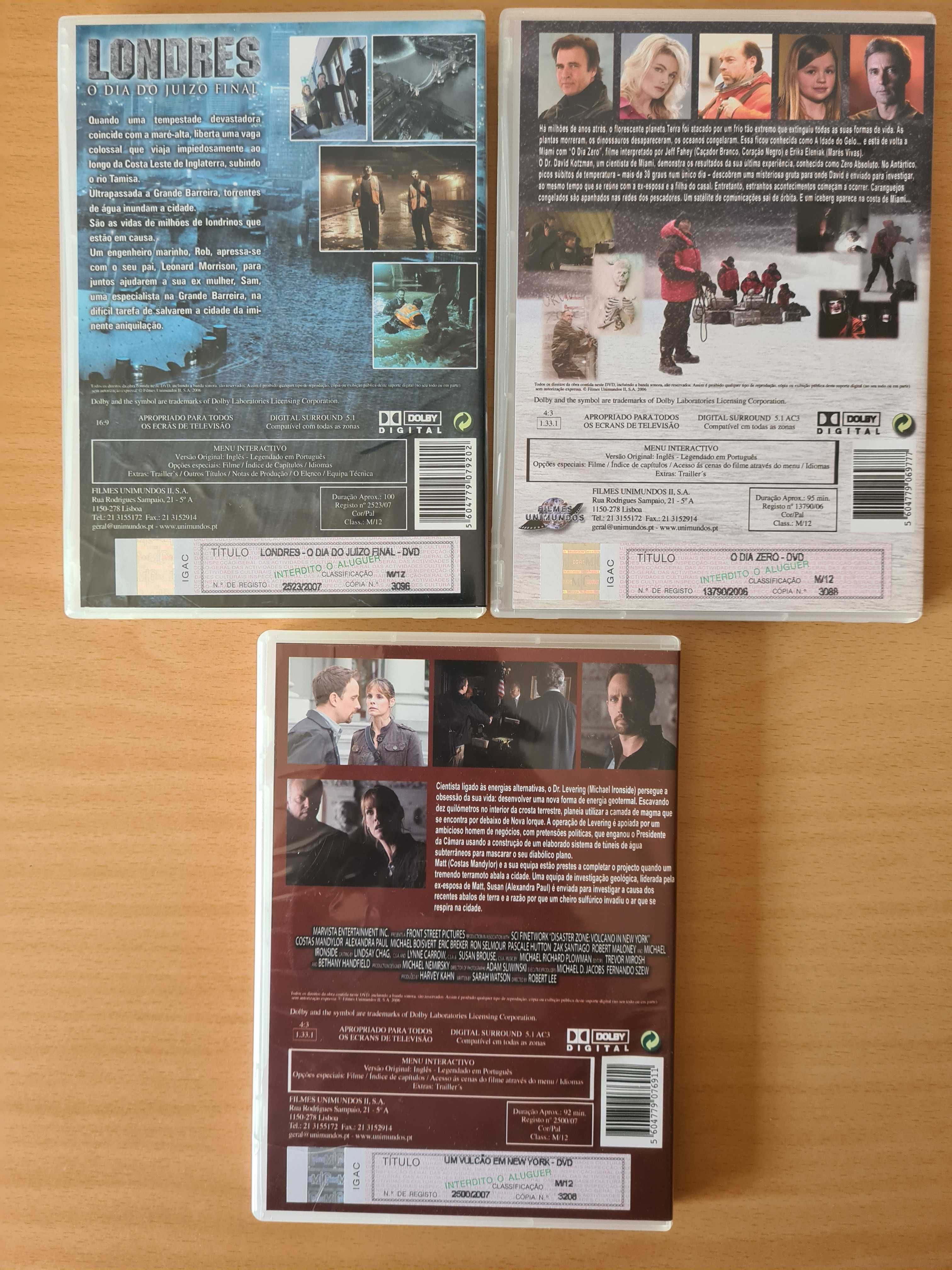 3 filmes em DVD sobre catástrofes