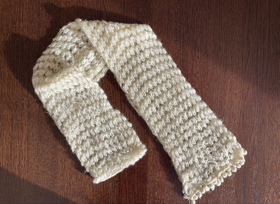 NOWY szalik szal apaszka kremowa