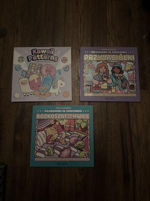 3 kolorowanki zestaw kolorowanek kolorowanki do zakochania kawaii