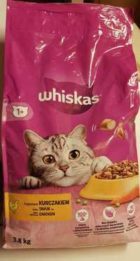 Karma sucha dla kotów  Whiskas 3,8 kg termin ważności sierpień 2024r.