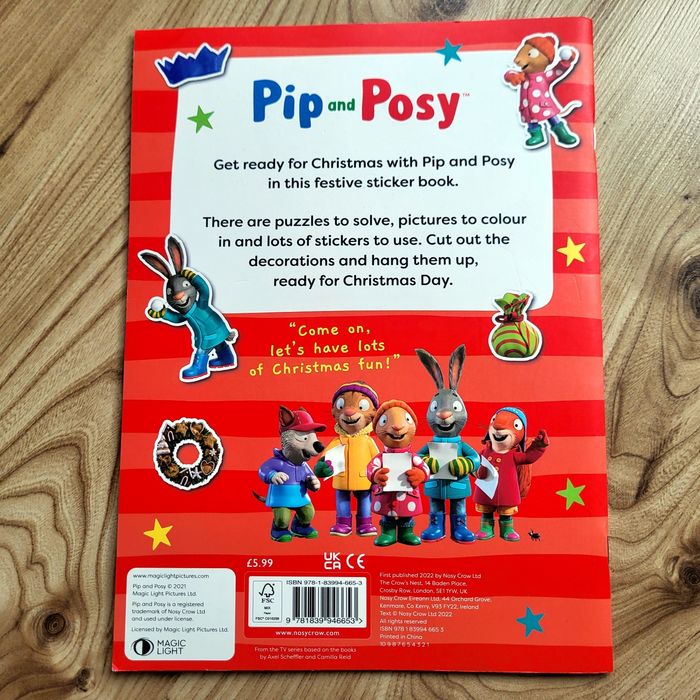 Pip and Posy Countdown to Christmas sticker activity book z naklejkami
