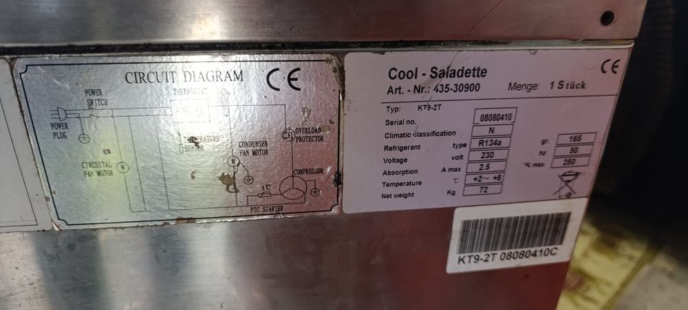 Stół chłodniczy dwudrzwiowy Cool-Saladatte-KT9-2T.