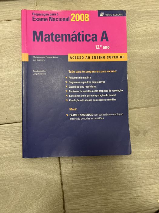 Livro matematica A 12 ano preparacao para o exame nacional