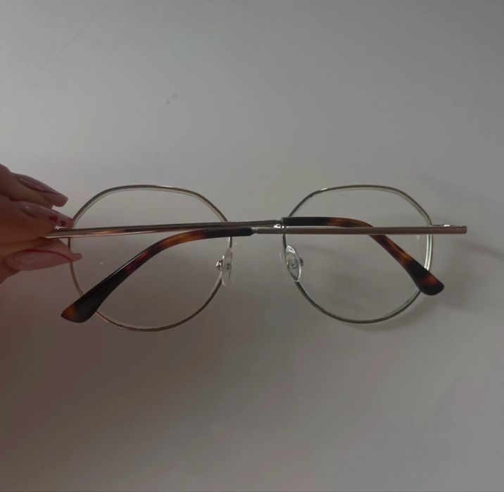 Okulary oprawki złote okrągłe