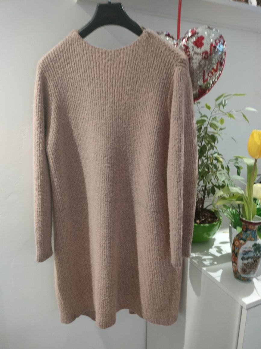 Sweter pudrowy róż 2XL/44