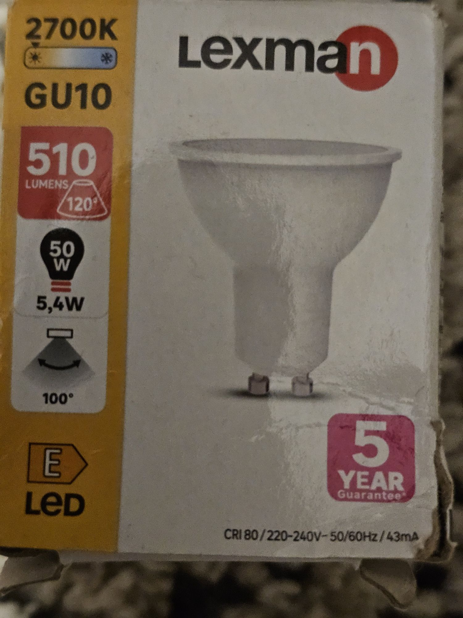 3 żarówki led GU 10 nowe