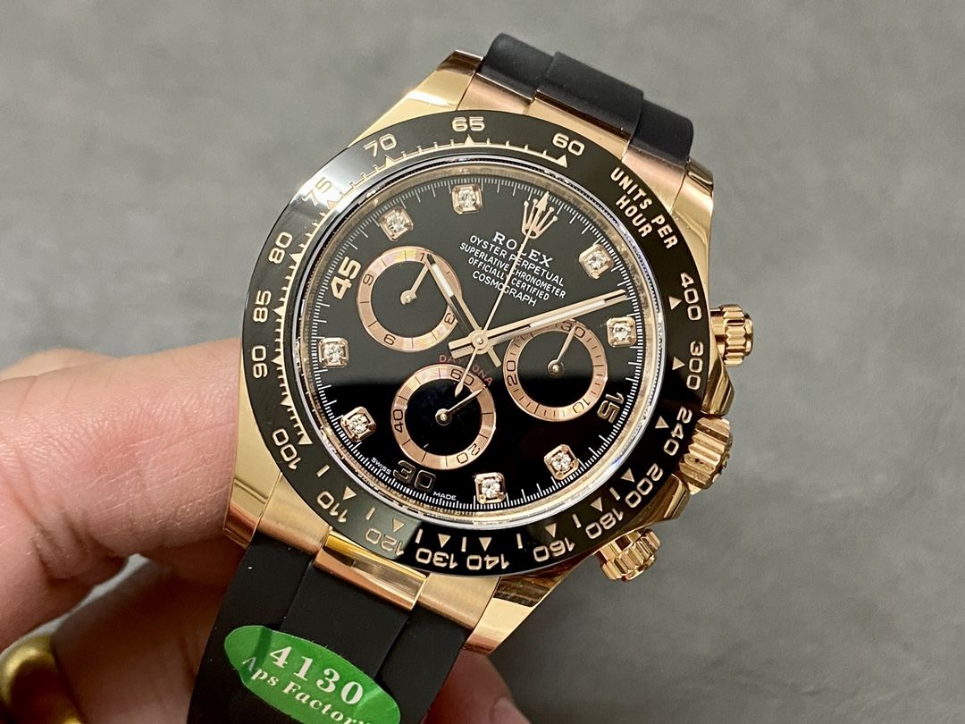 zegarek męski automatyczny 40 mm – styl rolex daytona | złoty