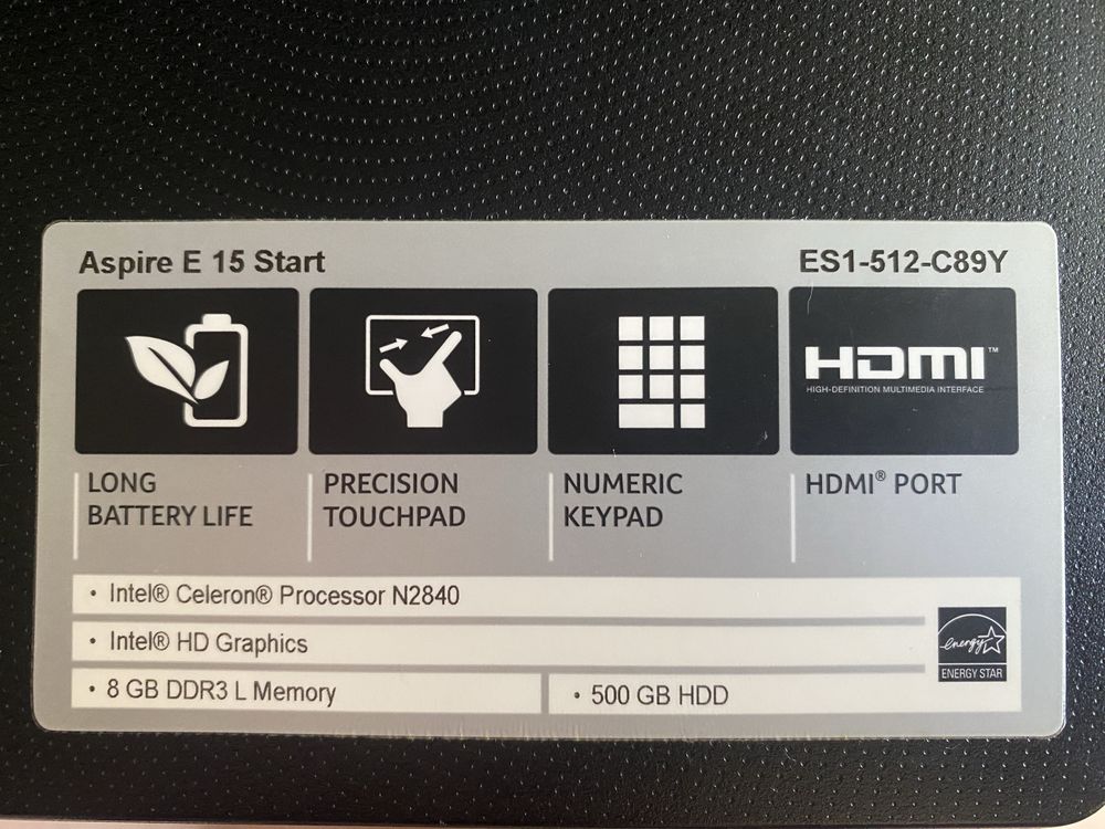 Portatil Acer 15”