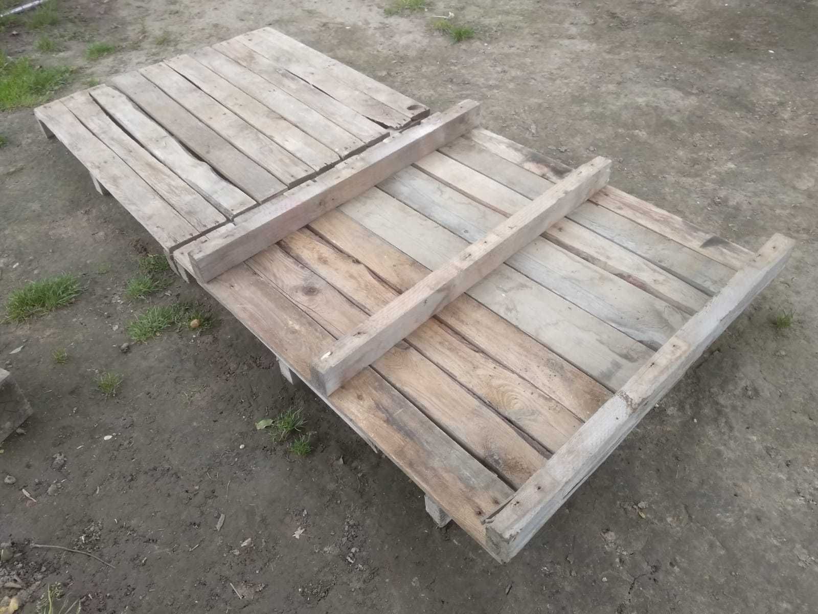 Palety 110x110-cm 3 belki pełne deskowanie - podest ścieżka taras płot